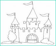 chateau fort maternelle simple coloriage dessin
