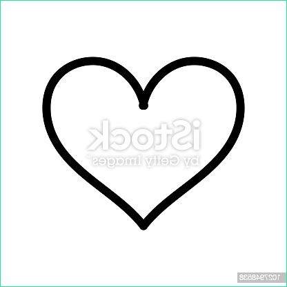 coeur noir sur fond blanc élément de design pour la saint valentin gm