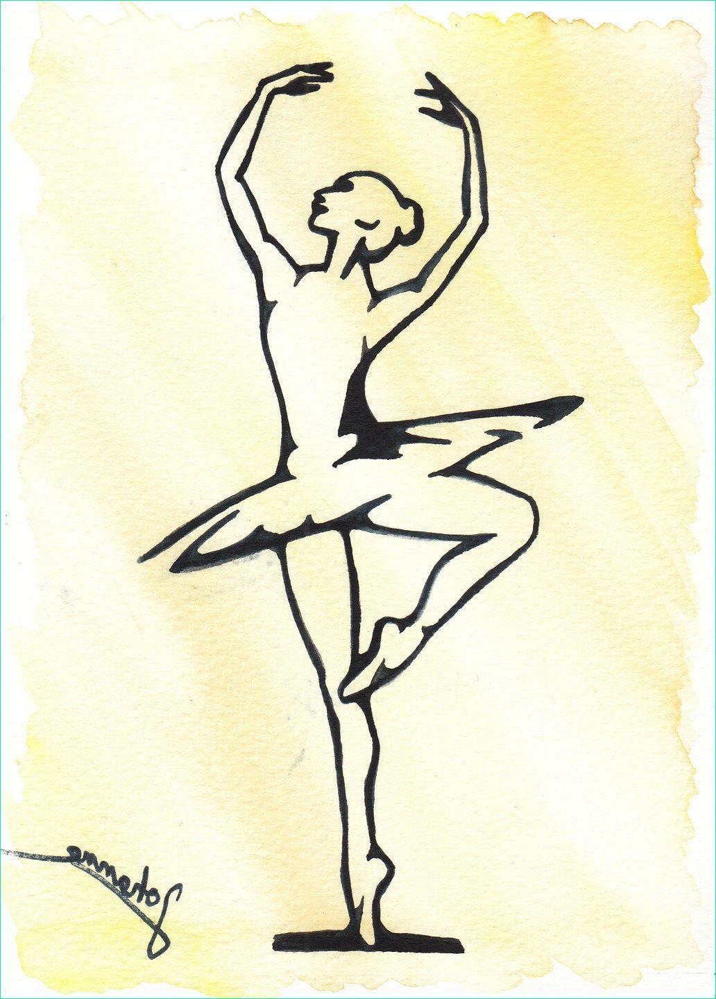 danseuse etoile illustree 13x18cm