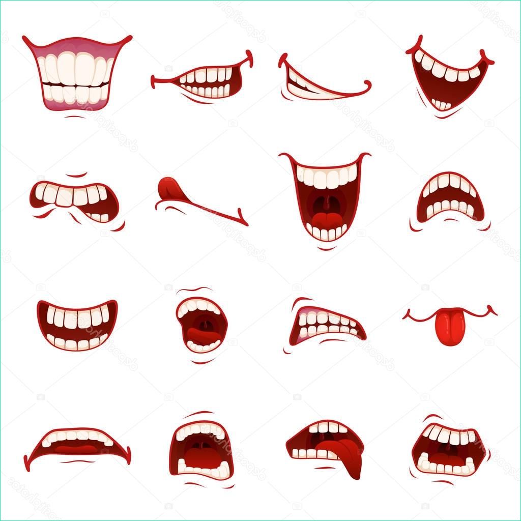 stock illustration cartoon mouth with teeth