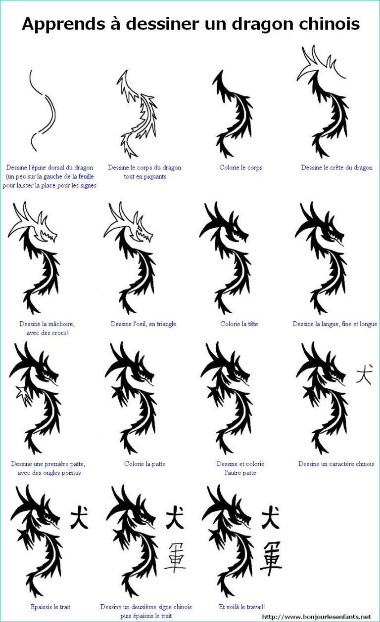 dessin facile de dragon elegant photos apprendre a dessiner un dragon chinois