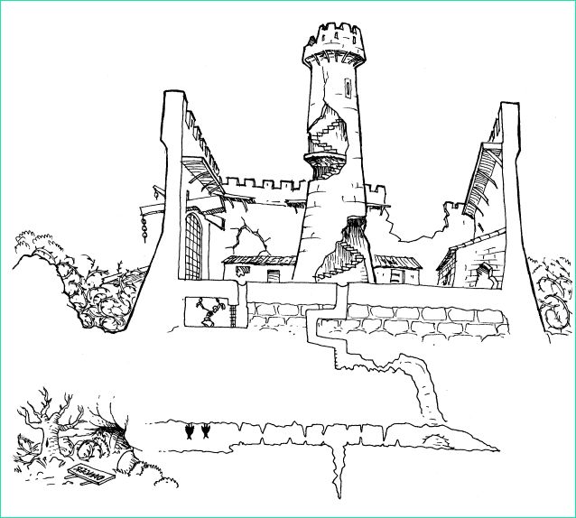 dessin facile de chateau