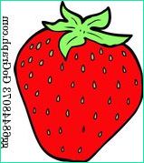 rigolote fraise fruit dessin animé illustration gg