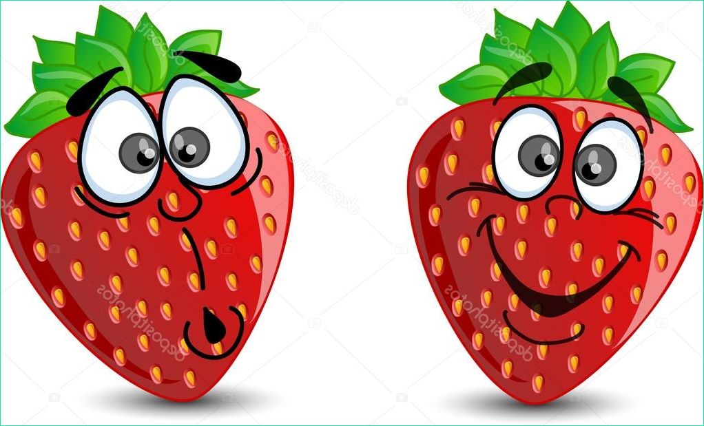 stock illustration emotion cartoon strawberries