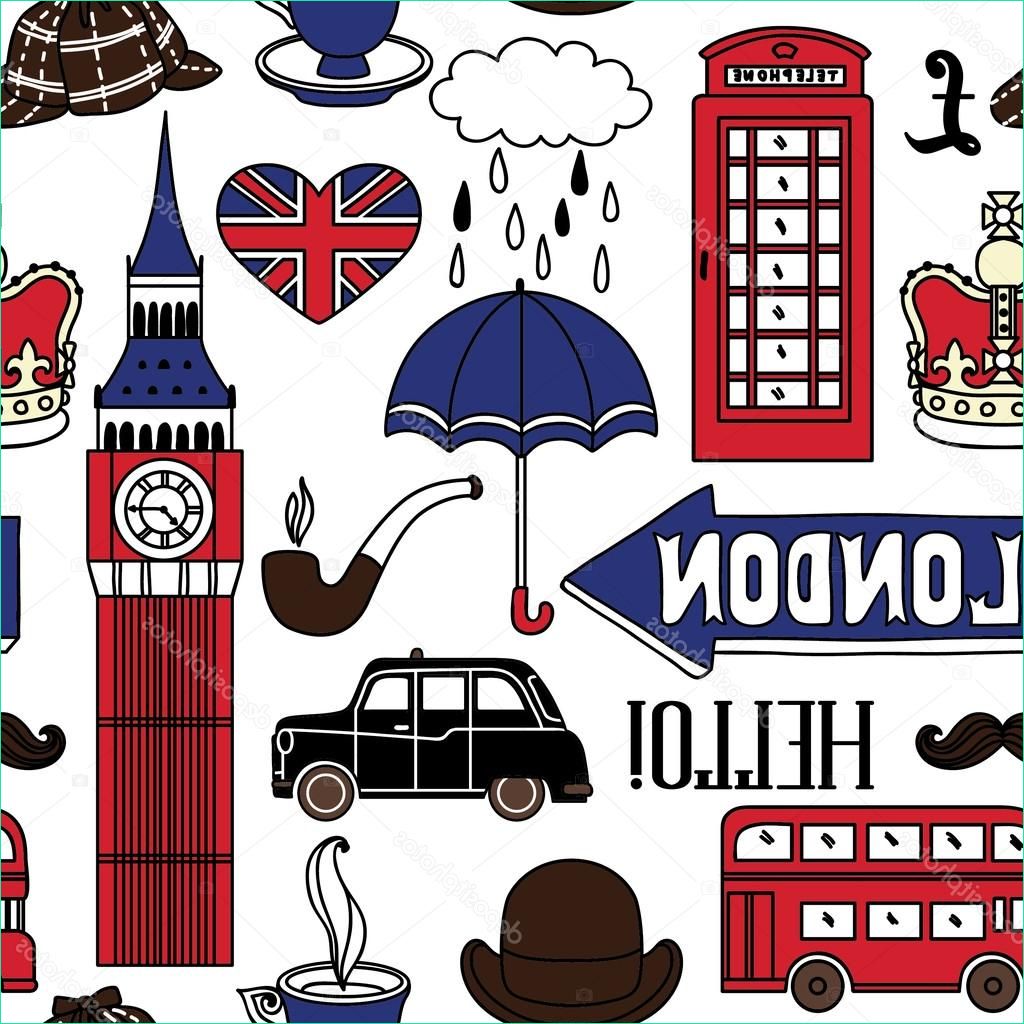 stock illustration pattern with london symbols