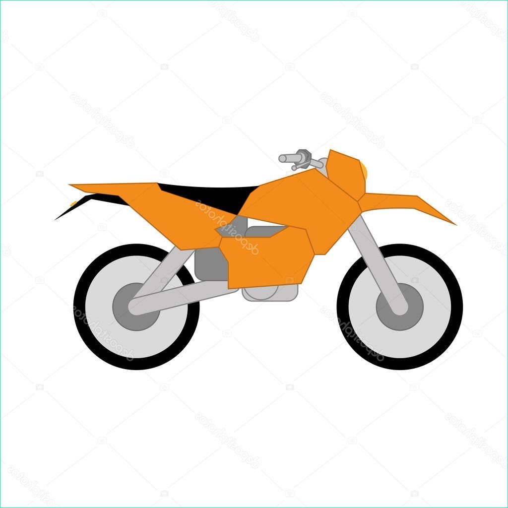 stock illustration vector cartoon simple motorcycle on
