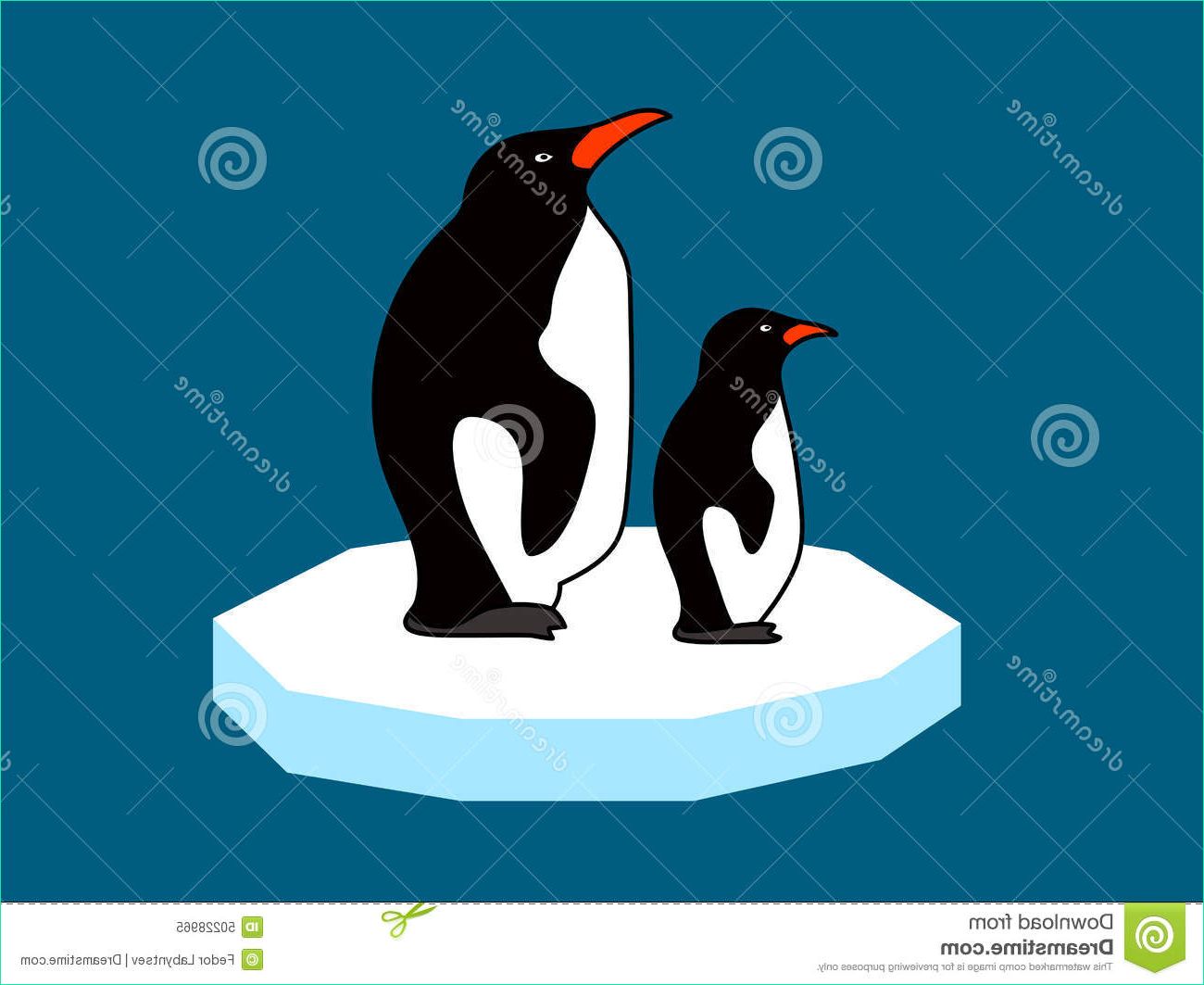illustration stock pingouins sur une banquise image