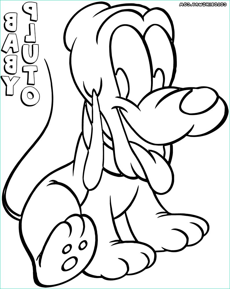 pluto baby coloring pages