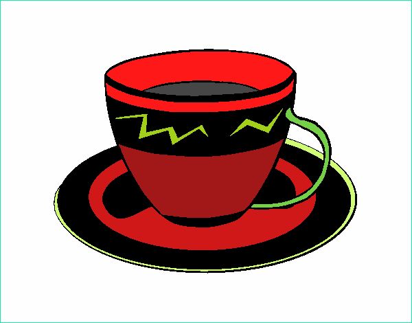 tasse de cafe colorie par