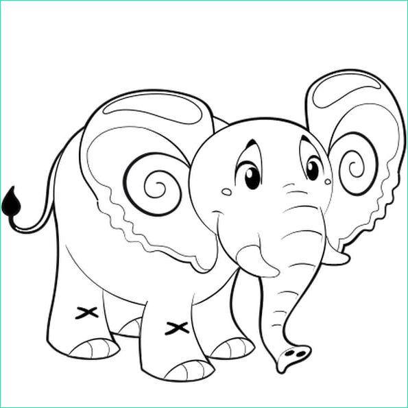 petit elephant coloriage