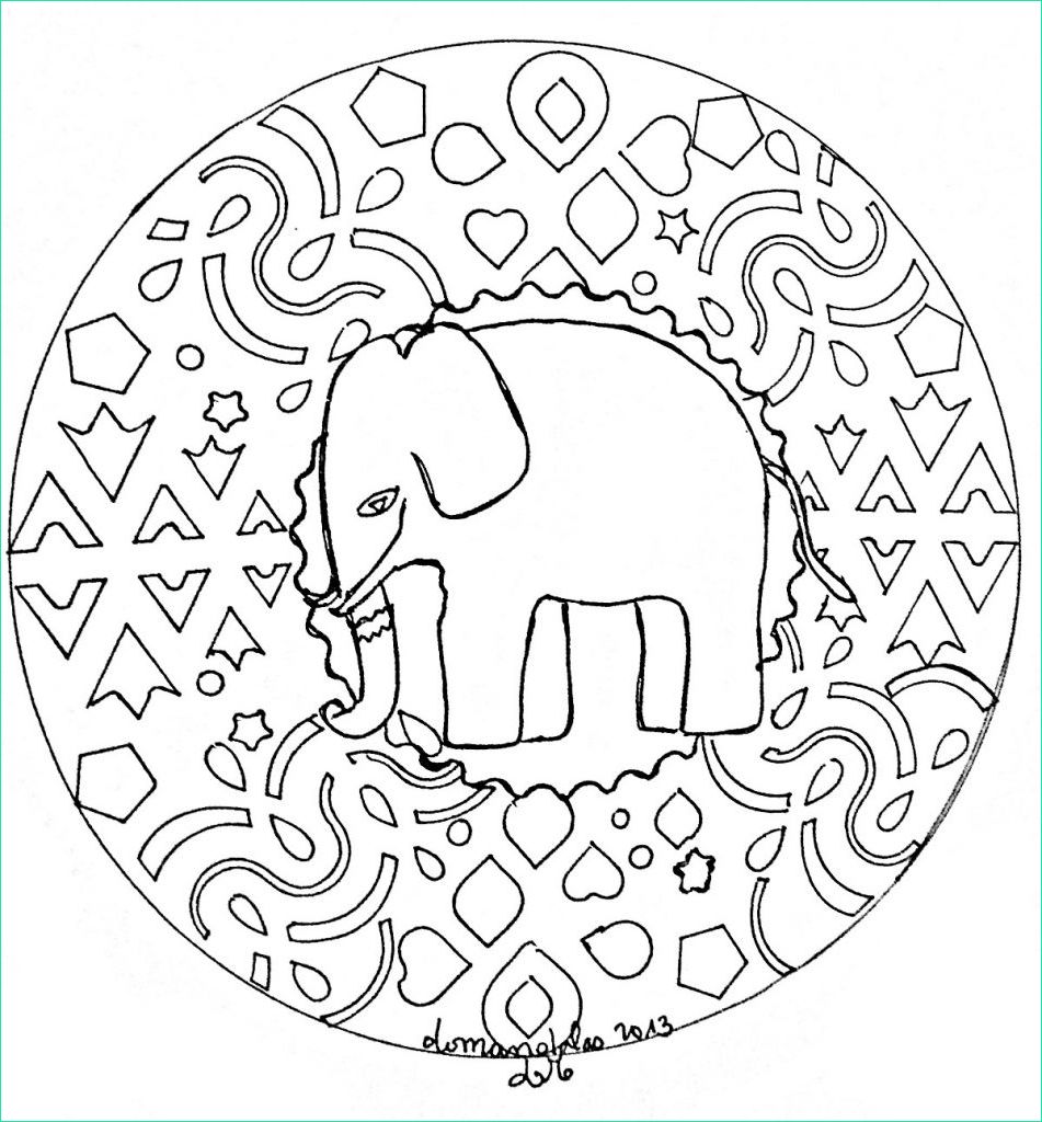 coloriage mandala facile inspirant photos mandala facile elephant coloriage mandalas coloriages