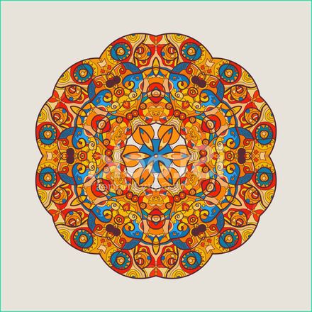 oriental mandala motif
