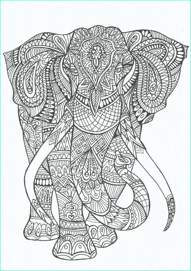 anti stress elephant mandala