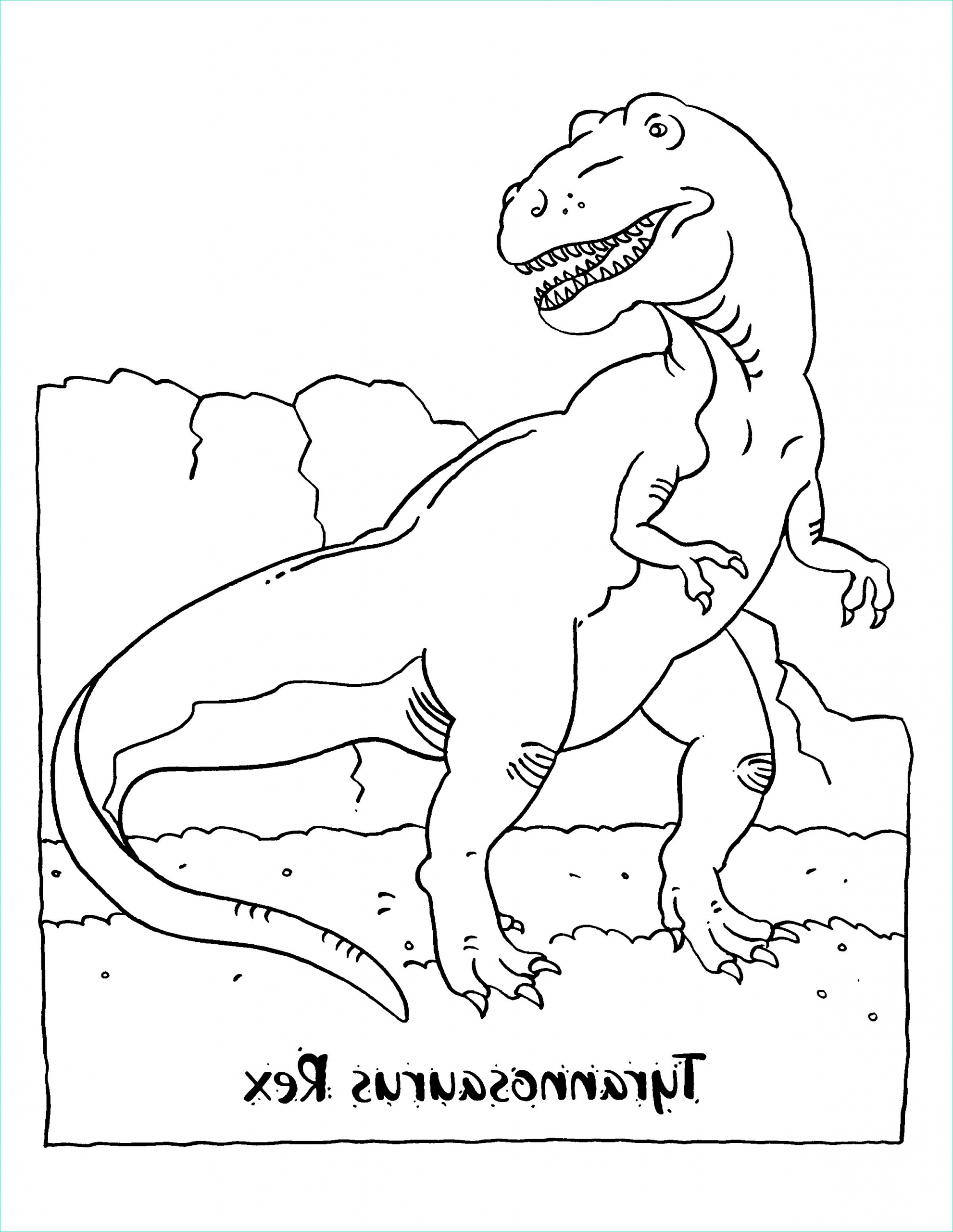 coloriage t rex dinosaure