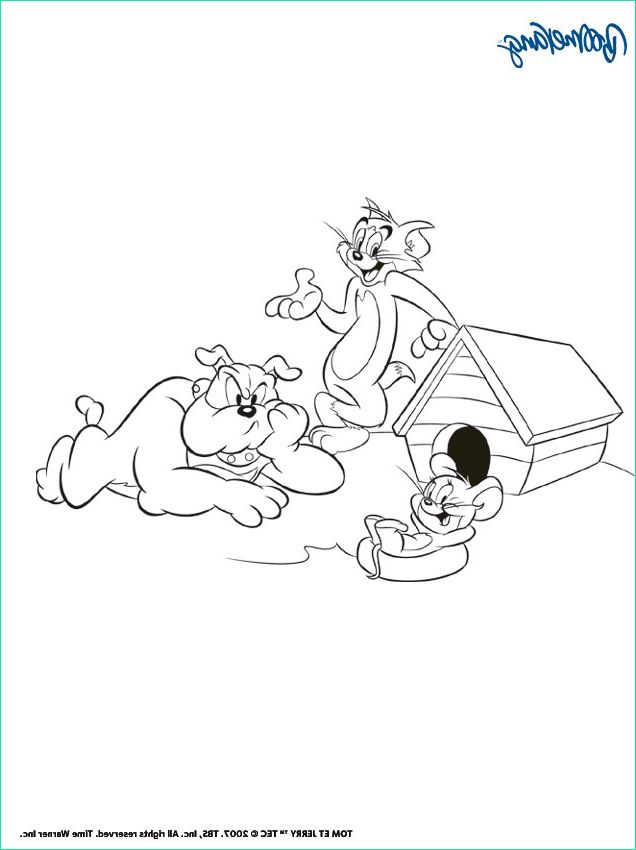 image coloriage tom and jerry