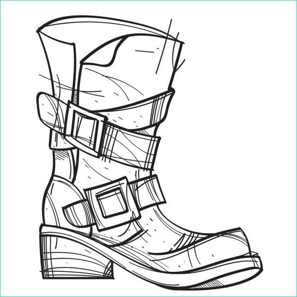 stock illustration cartoon old boot