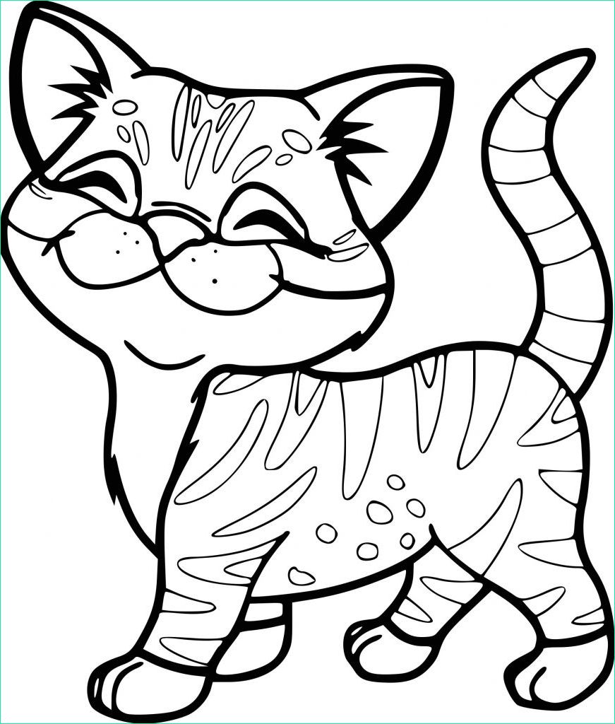 dessin animaux mignon luxe collection coloriage de chaton trop mignon a imprimer gratuitement