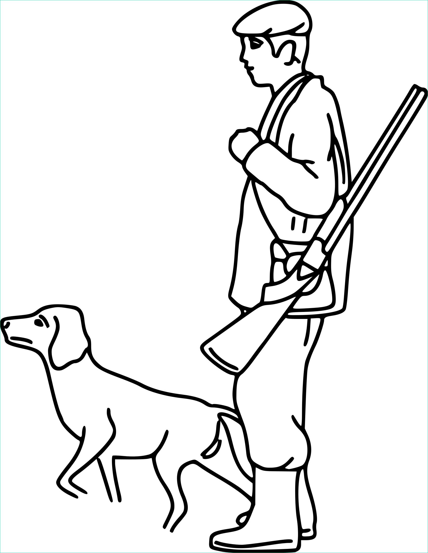coloriage chasse