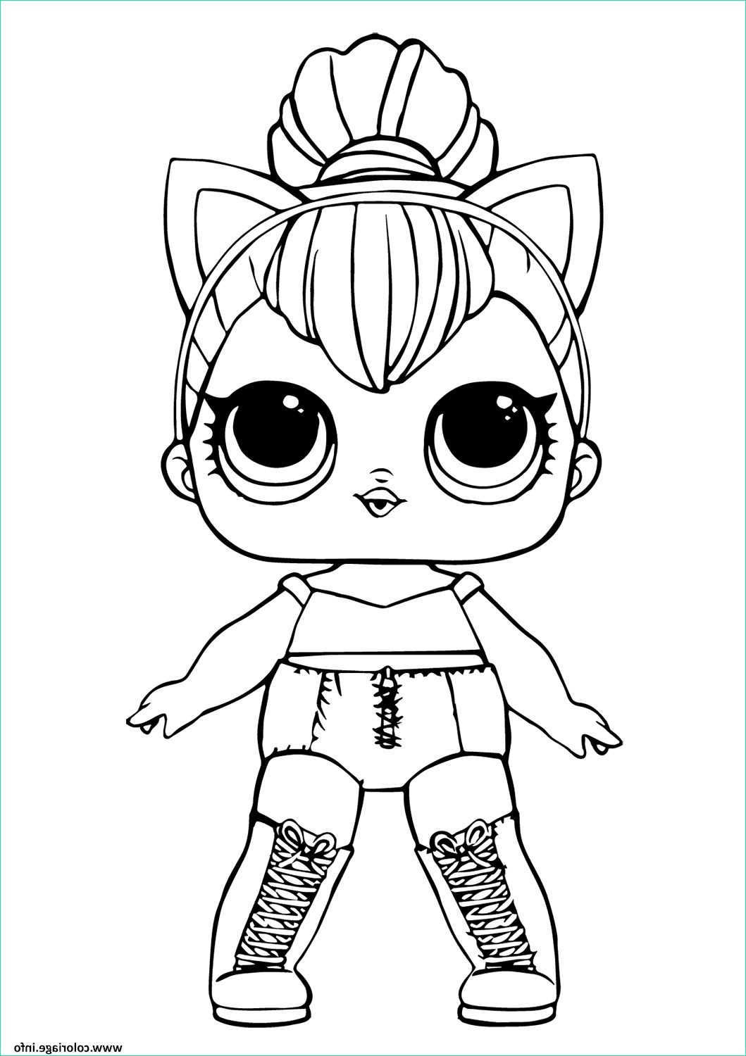 doll kitty queen coloriage dessin
