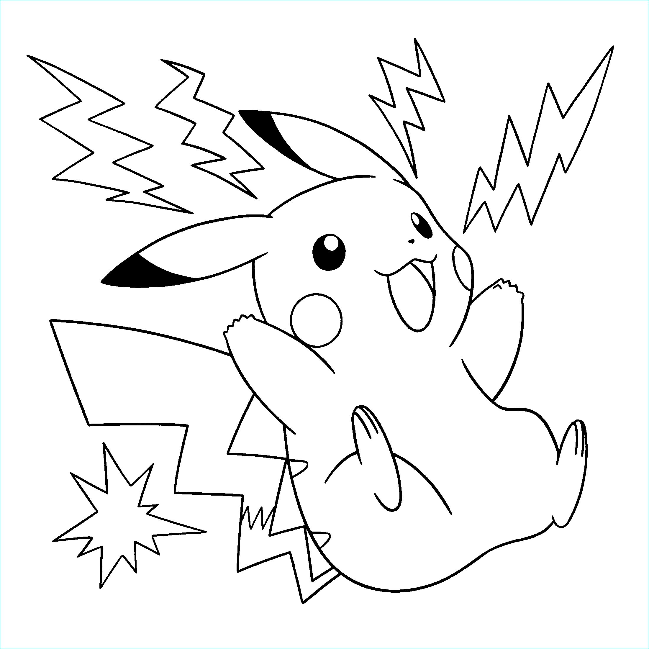 dessin de pikachu facile