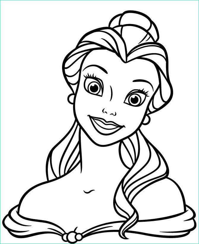 princess face coloring pages