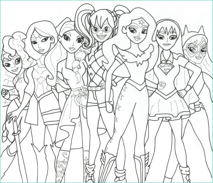 dibujos de dc super hero girls para colorear