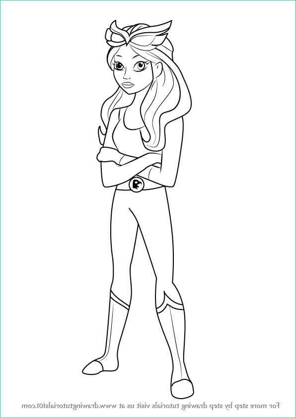 how to draw hawkgirl from dc super hero girls step by step