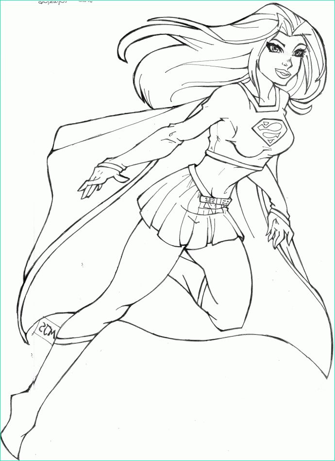 free coloring pages supergirl