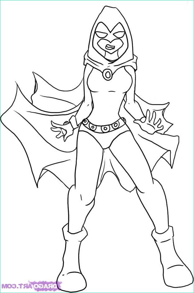 teen titans raven coloring page