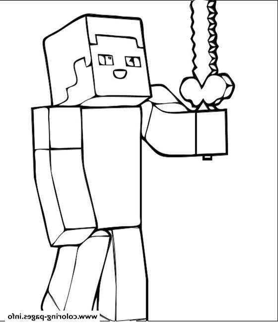 minecraft guy printable coloring pages book 6545