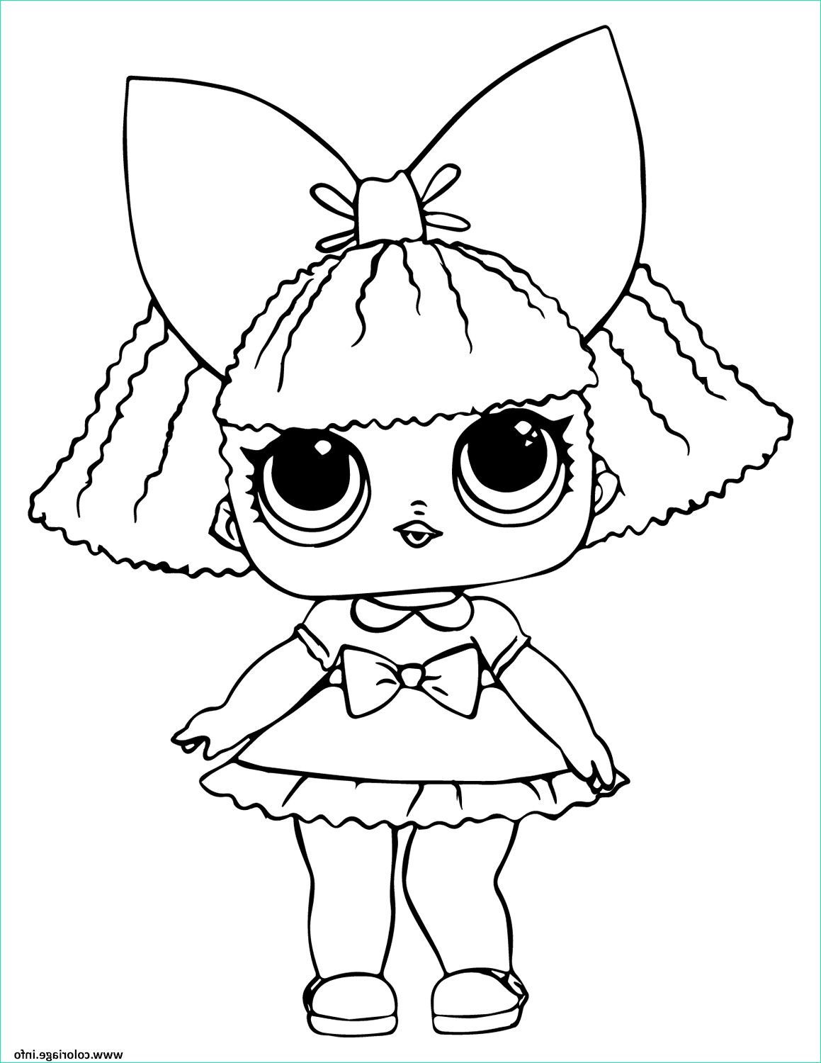 doll glitter queen coloriage