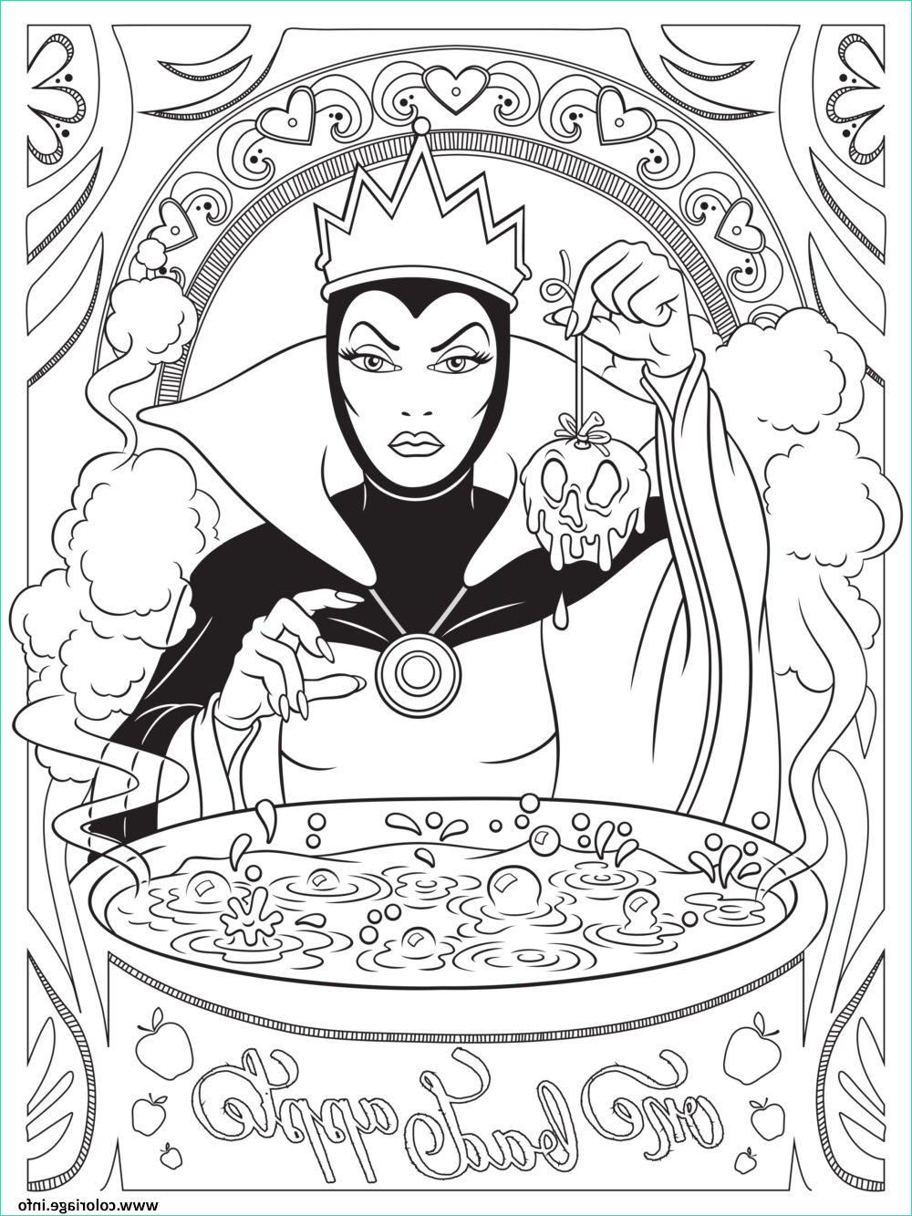 mandala disney evil queen from snow white and the seven dwarfs coloriage dessin