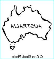 black outline of australia map