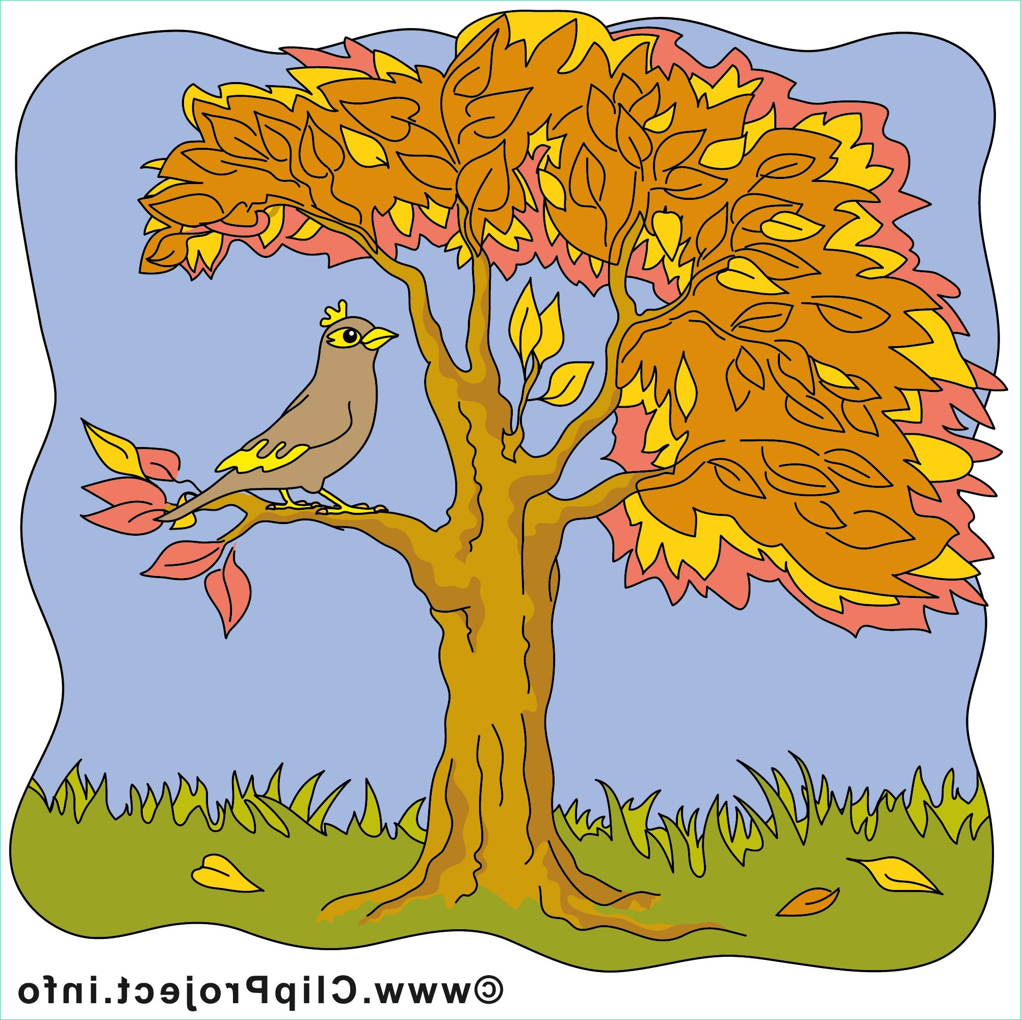 arbre dessin – automne clip arts gratuits 7950