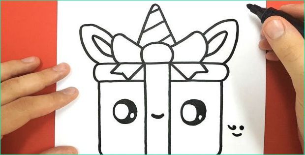 cadeau dessin facile bestof images ment dessiner un cadeau licorne kawaii clipzui
