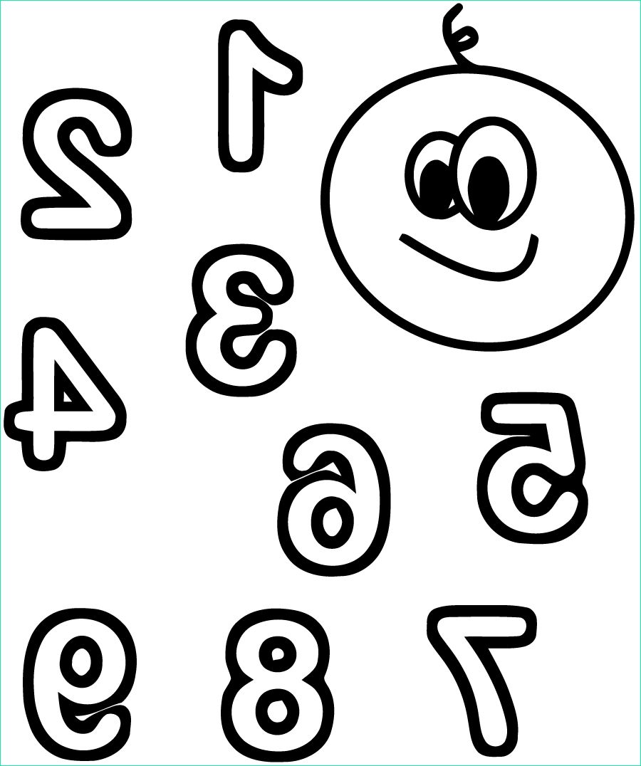 image=numbers Coloring for kids numbers 2