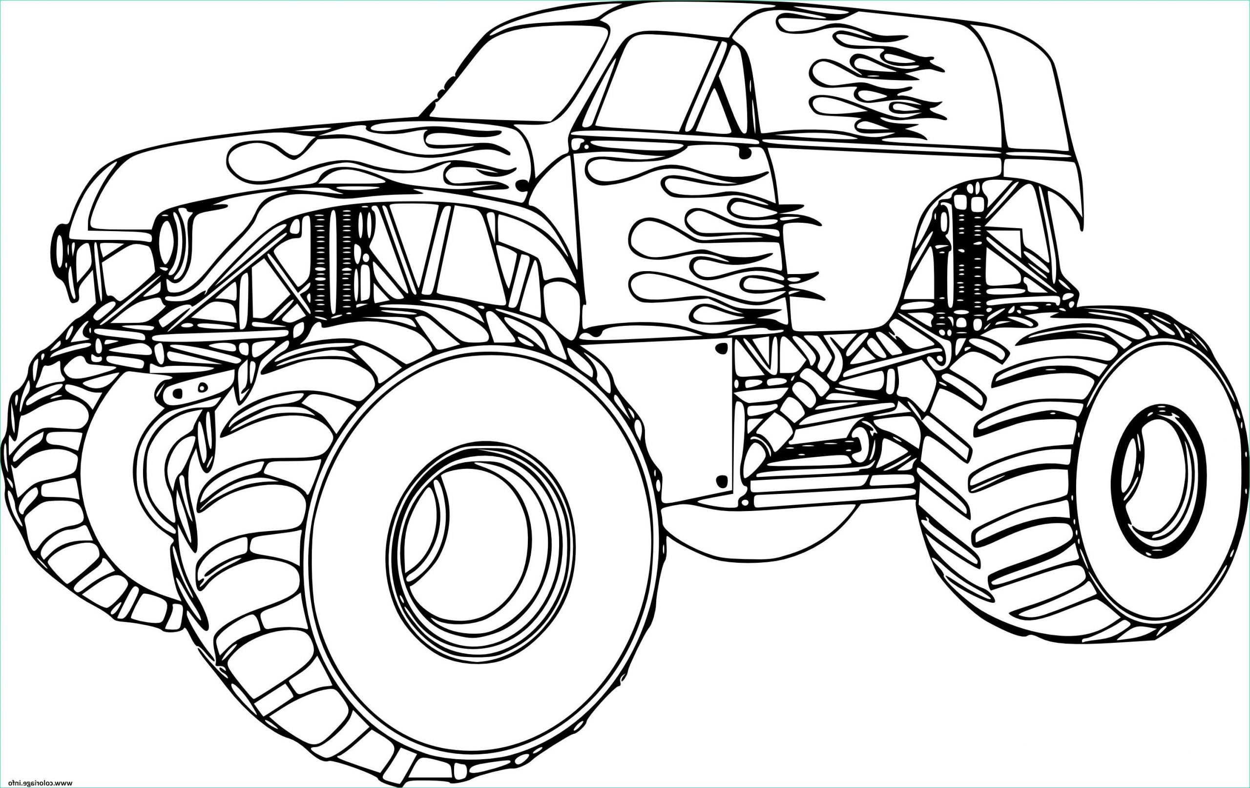 monster truck voiture 4x4 garcon coloriage dessin