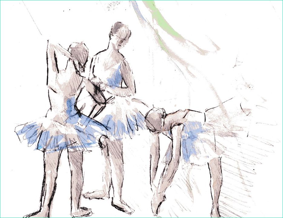 ballet dessin jeune fille danse