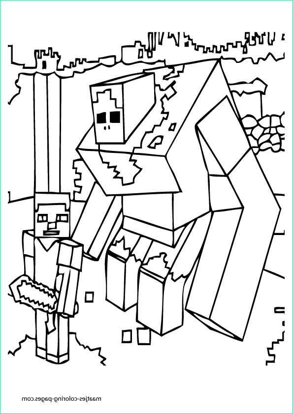 minecraft coloring pages 035