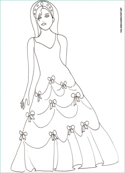 dessin de robe de princesse a imprimer 2054