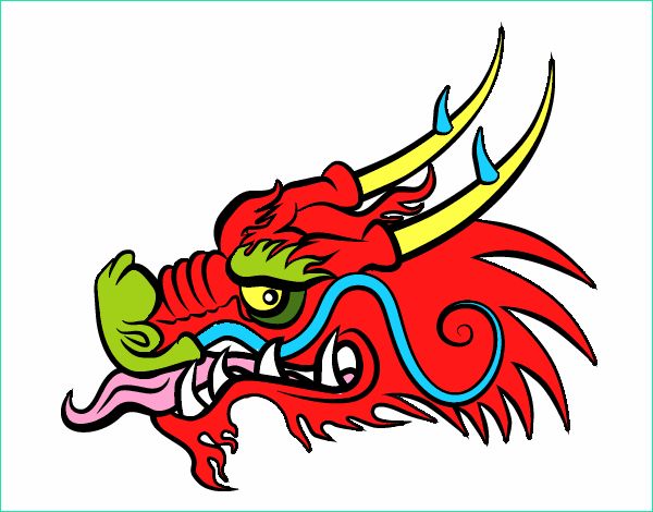 tete dragon chinois dessin