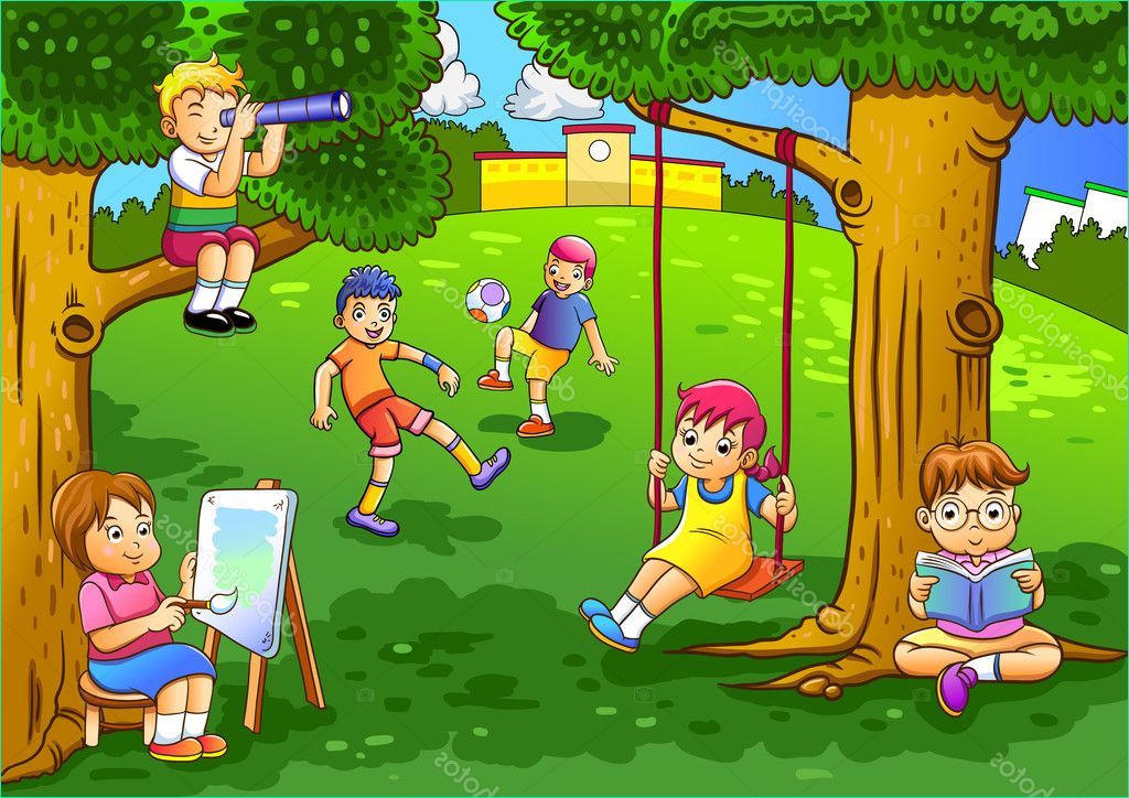 stock illustration illustration of a kids playing