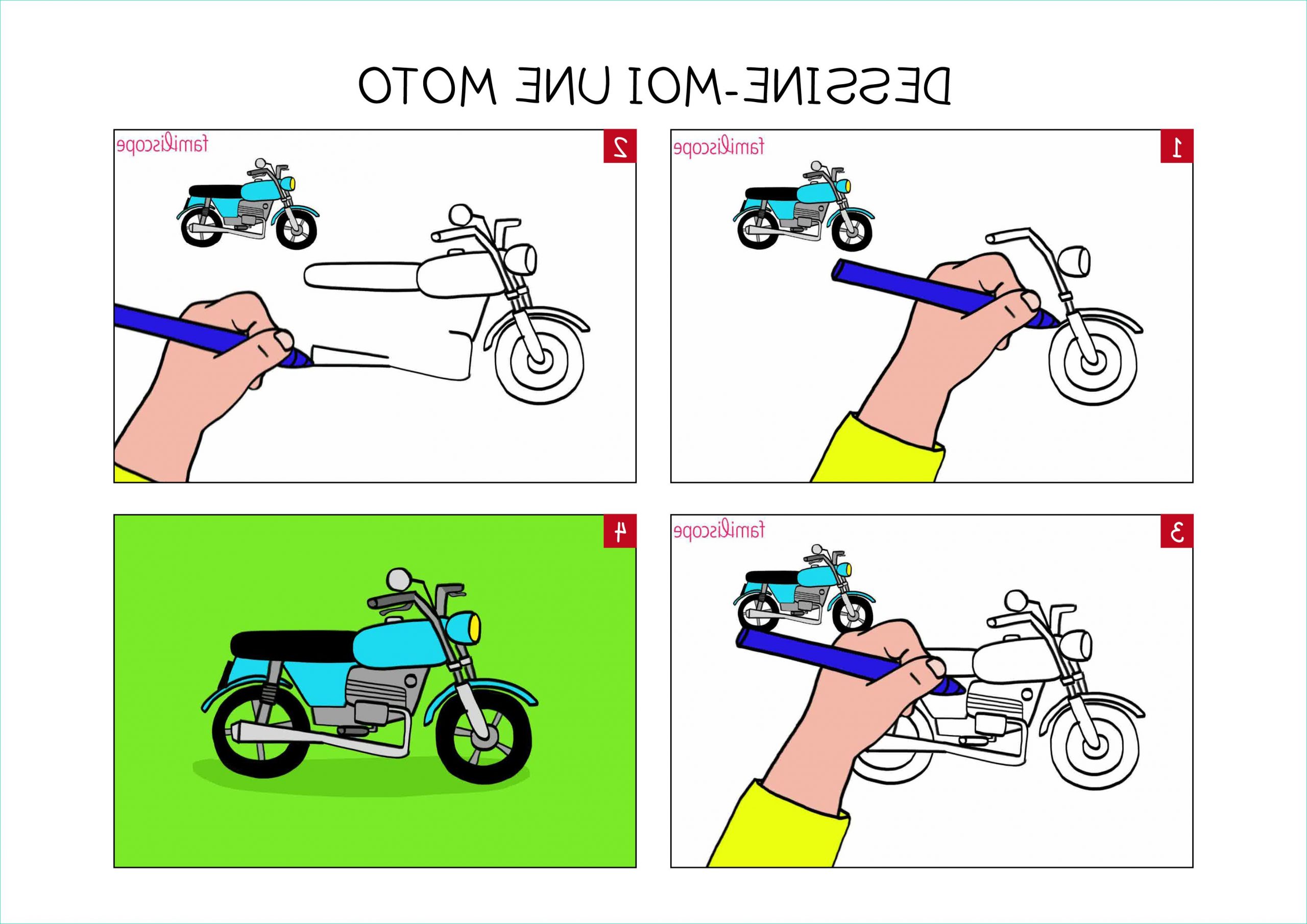 apprendre a dessiner une moto en 3 etapes
