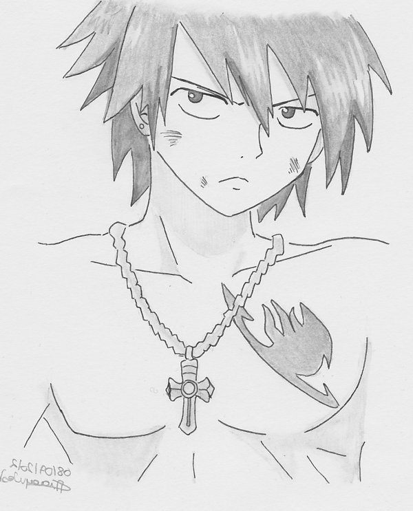coloriage a dessiner fairy tail gray