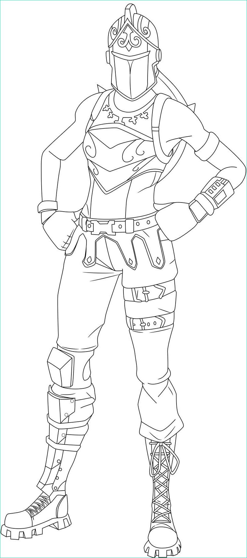 fortnite skin coloring pages red knight