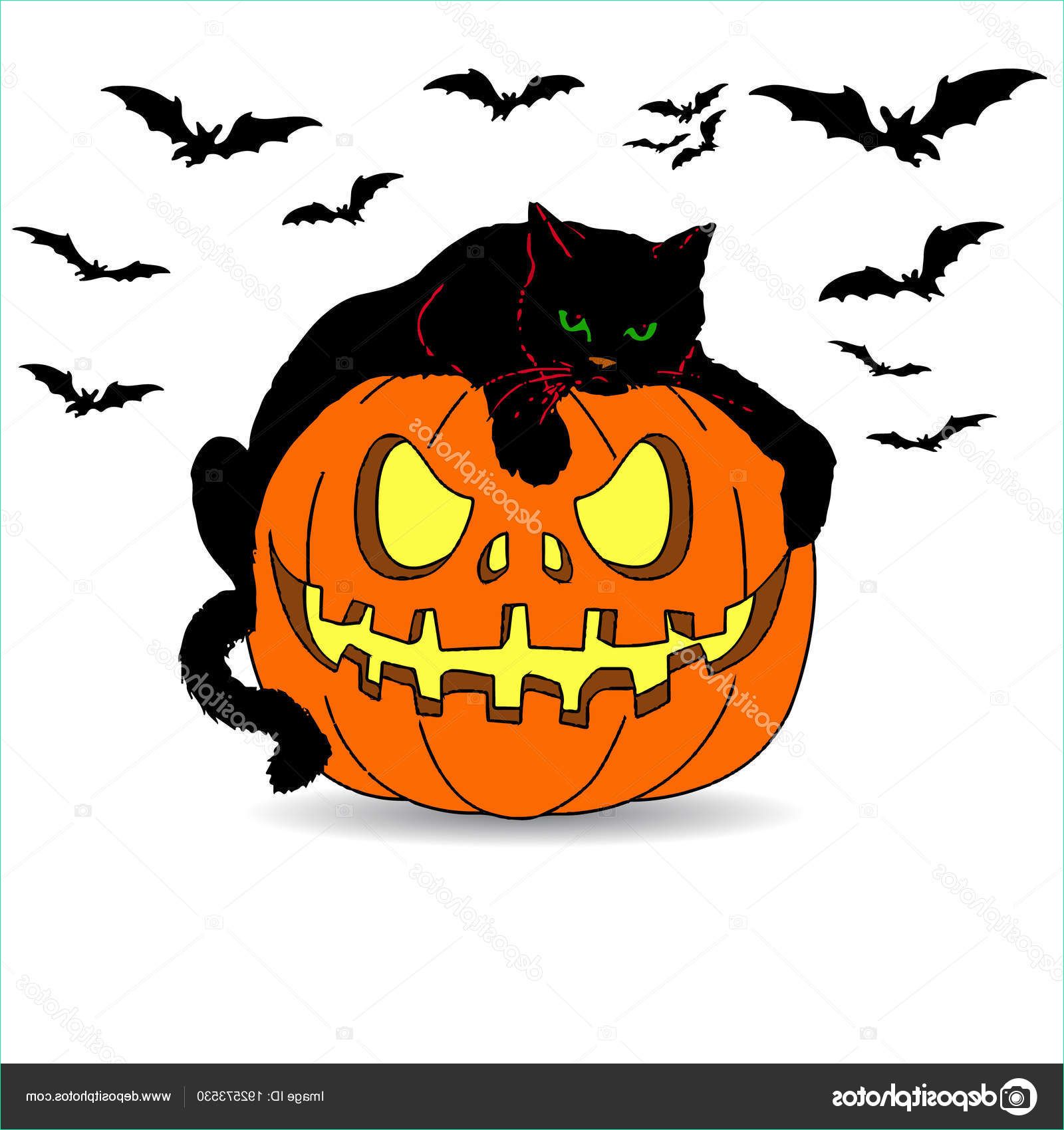stock illustration holiday halloween black cat lies