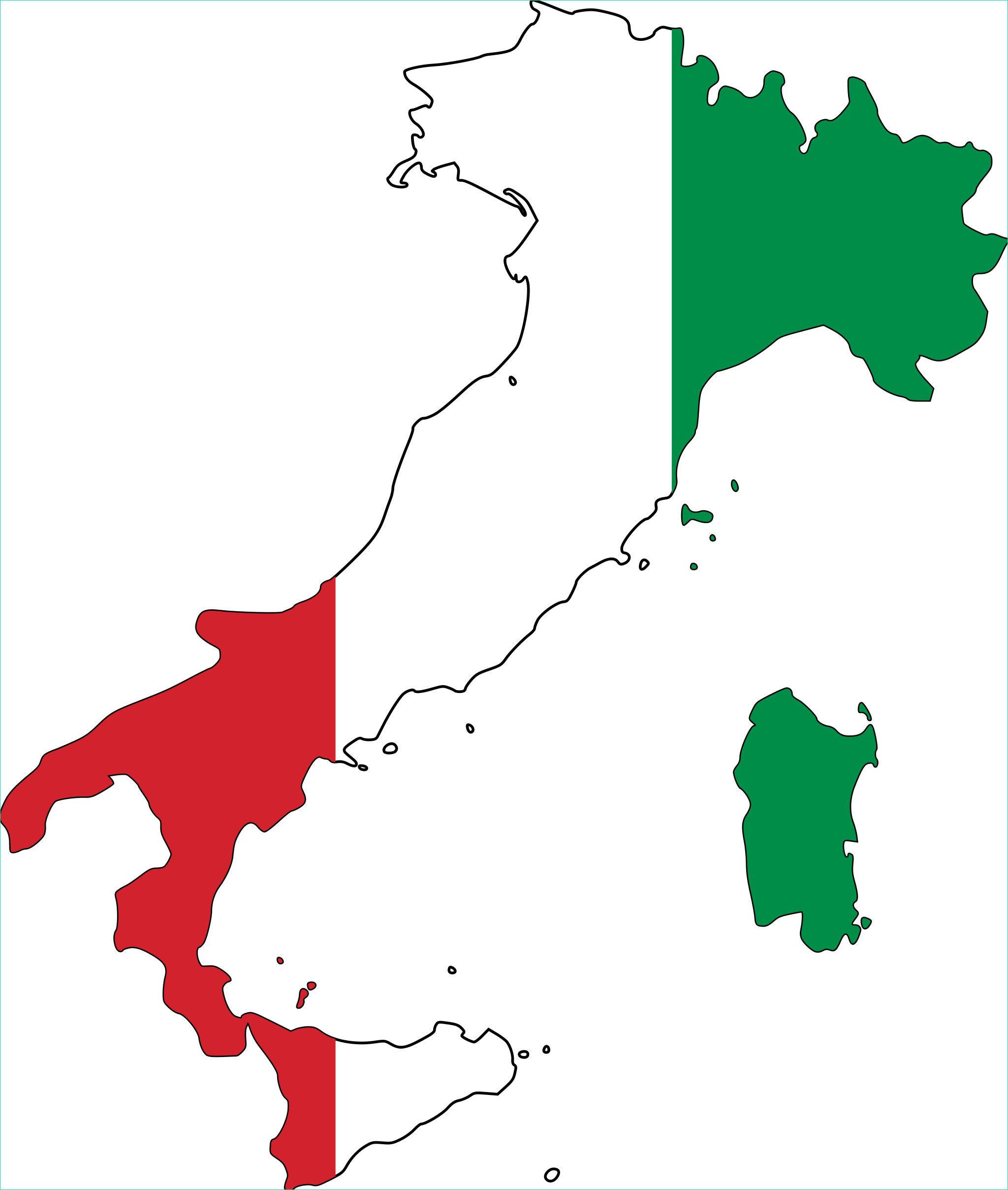 coloriage carte italie