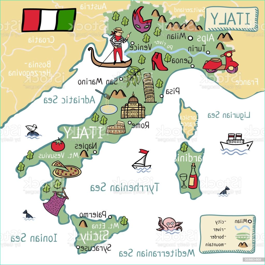 cartoon karte von italien gm