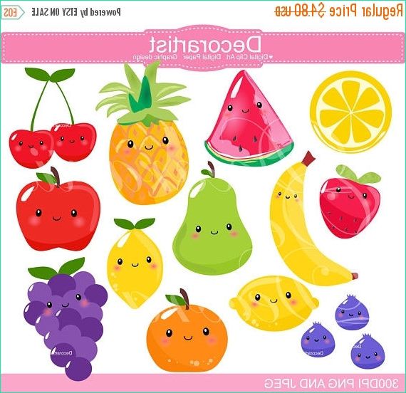 on sale kawaii fruits clip art pineapple