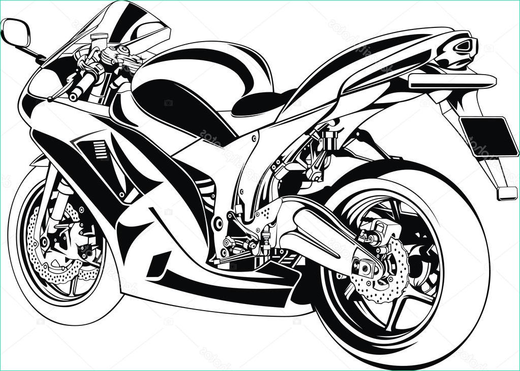 stock illustration my original motorbike design